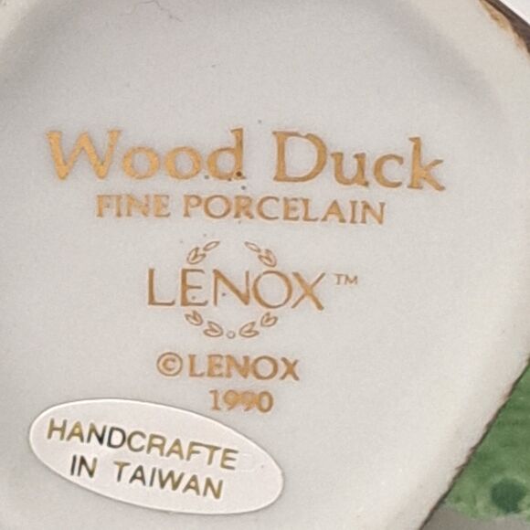 Lenox Fine Porcelain WOOD DUCK From The Garden Birds Collection 1990 Figurine - Picture 9 of 10